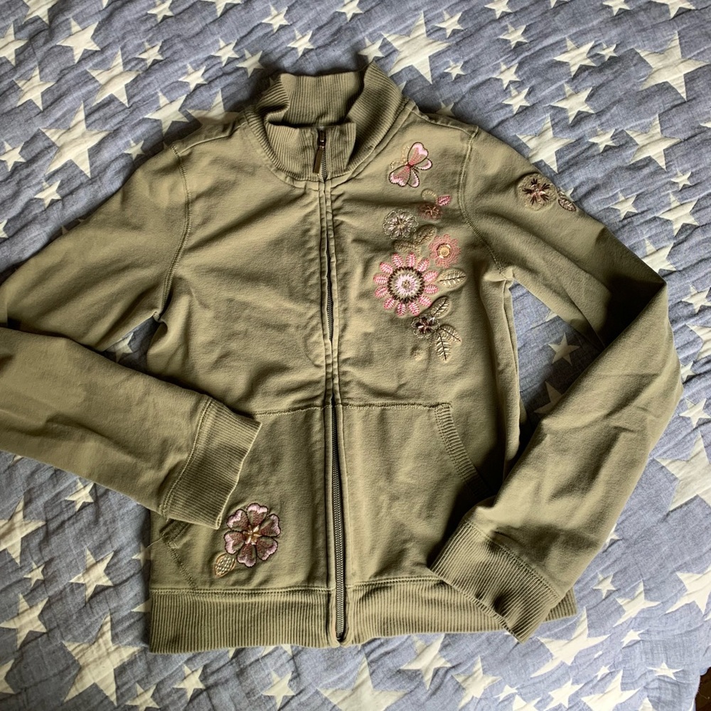 Gap kids zip up with embroidery size 10